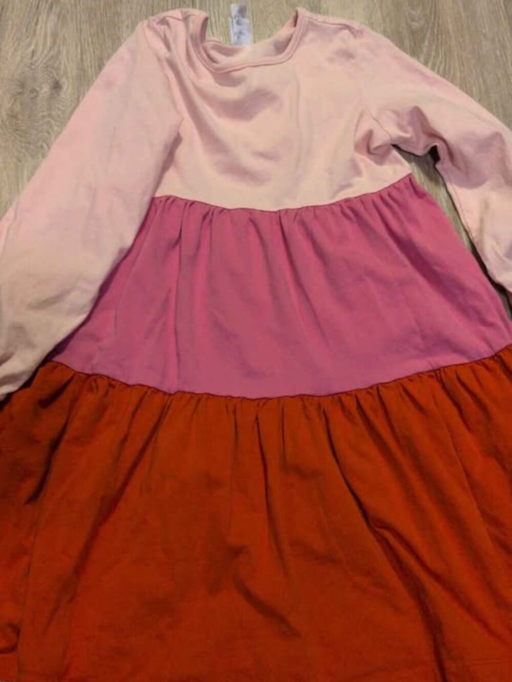 Hanna Andersson Tiered Long Sleeve Dress Size 8